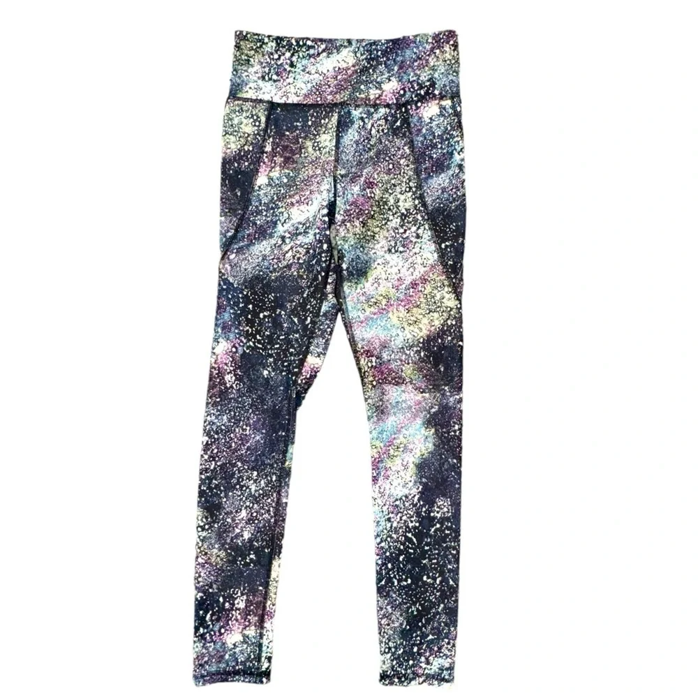Old Navy Galaxy High-Waist PowerSoft Side-Pocket Leggings Girls Size XL (14-16)